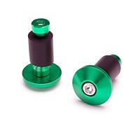 Motorcycle HandleBar Bar End Weights Plugs Caps Anti Vibration CNC Billet Aluminium for 22mm 7/8 Inch Hollow Handlebars (Green) 2 PCS