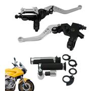 Motorcycle Handlebar Brake Disc Hydraulic Right Brake Adjustable Clutch | Cylinder Lever for Repair Shop silver