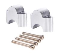 Motorcycle Handlebar Clamp Handlebar Riser 28mm Lifting Motorcycle Riser Mount 1 Pair Motocross Heightening Clamp Mount for Bicycle Motorbike(Silver)