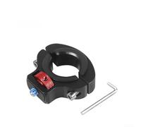 Motorcycle Handlebar Clamp Mount 22-32mm for Action Camera - Heavy Duty Aluminum Alloy Bracket with 1/4 Thread for Hero for insta360 for dji Bike Pole Holder Black(Black red)