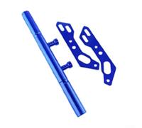 Motorcycle Handlebar Clamp Mount Aluminum Alloy 360 Ball Head for Action Camera Phone Holder 22-38mm Tube(blue)