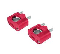 Motorcycle Handlebar Clamp Universal 22mm 28mm CNC Aluminum Motorcycle Bar Clamps Handlebar Adjustable Risers Adapter For Pit Dirt Motorbike Fixing Stand(Red)
