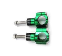 Motorcycle Handlebar Clamps Riser Motorcycle 1 1/8" 28 MM Handlebar Risers Bar Mount ClampUniversal Adjustable Fat Bar Clamps Motorbike Handle Bars(M10 Green)