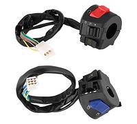 Motorcycle Handlebar Control Switch, 1 Pair 7/8"(22mm) Left and Right Handlebar Mount Switch, Headlight Handlebar ON Off Switches with Horn and Ignition Control,spark plug