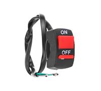 Motorcycle Handlebar Control Switch 2pcs Universal Motorcycle Handlebar Flameout Switch ON OFF Power Button For Moto Motor ATV Bike DC12V/10A Black(1pc)