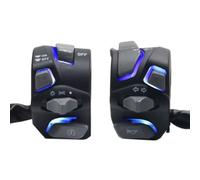 Motorcycle Handlebar Control Switch 7/8'' 22mm Motorcycle Handlebar Switch For Universal Headlight Warning Light Turn Signal Horn Start Kill Button(Blue)