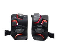 Motorcycle Handlebar Control Switch 7/8'' 22mm Universal Motorcycle Handlebar Switch Headlight Warning Light Turn Signal Horn Start Kill Button With LED(Z2747-Red)