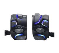 Motorcycle Handlebar Control Switch 7/8'' 22mm Universal Motorcycle Handlebar Switch Headlight Warning Light Turn Signal Horn Start Kill Button With LED(Z2747-Blue)