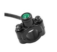 Motorcycle Handlebar Control Switch Aluminum Alloy Motorcycle Waterproof Kill Switch Keys Engine Stop Start Button For ATV Dirt Bikes Handlebar Mount(Green)