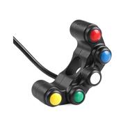 Motorcycle Handlebar Control Switch Assembly 12V Motorcycle Switches 7/8" 22mm Handlebar Headlight Turn Signal Fog Lights Horn ON OFF Start Kill Switch Motorbike Switch