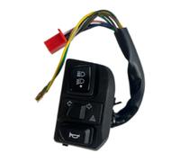Motorcycle Handlebar Control Switches Assembly 12/24V 10A Plug Connector Wiring Harness Replacement for Horn Directional Light Headlight Functions, Black Handlebar Switches Waterproof