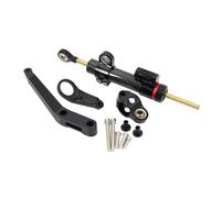 motorcycle handlebar damper Compatible With CBR954RR 2002 2003 Motorcycle Steering Stabilize Damper Bracket Support Adjustable Linear Handlebar Stabilizer(Black)