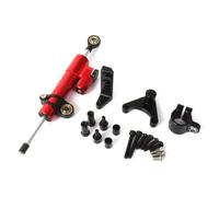 motorcycle handlebar damper Compatible With Ducati For Hypermotard 950 SP Motorcycle Steering Damper Stabilizer Mount Bracket Support Kit Universal Accessories(Red-Black)