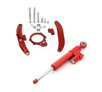 motorcycle handlebar damper Compatible With For FZ1 2006-2015 Motorcycle Steering Damper Stabilizer Linear Dampers Mounting Support Kit Bracket(Red)