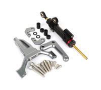 motorcycle handlebar damper Compatible With For MT09 2024 2025 Motorcycle Steering Damper Stabilizer Mounting Universal Linear Shock Absorber Kit(Black-Gray)