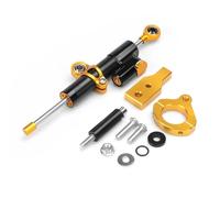 motorcycle handlebar damper Compatible With Forza 350 For Nss350 2021-2023 Motorcycle Steering Damper Stabilizer Steering Linear Mounting Bracket Repair Parts Universal(Black-Yellow2)