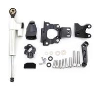 motorcycle handlebar damper Compatible With Z650 2017-2019 Motorcycle Steering Damper Stabilizer Mounting Bracket Absorber Support Linear Shock Accessories Parts(White)