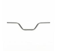 Motorcycle Handlebar Elevated Retro Bar Wide Center Section Angled Bend Knurled Center Textured Hold Fits 22 mm Clamps Straight Grip Ends, Electroplated