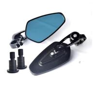 Motorcycle Handlebar End Mirror For MT-07 MT-09 MT10 R6 R1 FZ1/FZS1000 FZ6 FZ6R XJ6 TMAX530 TMAX500 OUSDUO(A 1Pair Blue lenses)
