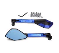 Motorcycle Handlebar End Mirrors Anti Glare Bluish Rearview Mirror For XMAX X-MAX 125 250 300 400 Accessories(Blu)