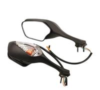 Motorcycle Handlebar End Mirrors Motorcycle Rearview Side Mirrors Turn Signal Light Lamp ABS Rear View Mirrors For CBR1000RR For CBR 1000 RR 2008-2013 Side Mirrors Rear View(Not foldable)