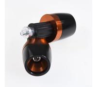 Motorcycle Handlebar End Weights with Integrated Anti-Collision Block for Hollow Handlebar Applications (Orange and Black)