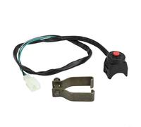 Motorcycle Handlebar Engine Kill Switch Push Button, Suitable for Engine Stop and Start on Various Motorcycles (Red)