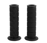 Motorcycle Handlebar Grip, 2Pcs 22mm Universal Vintage Motorcycle Handlebar Grips Diagonal Handle Bar Ends(Black)