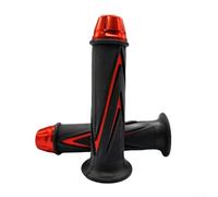Motorcycle handlebar grips 2pcs rubber set designed for off road and long rides providing better grip and control for motorcycles and all terrain vehicles (Red)