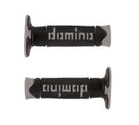 Motorcycle Handlebar Grips by Domino for Cross, Pitbike, Enduro, Trial, MX, Freeride, Offroad (Blue-Grey)