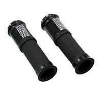 Motorcycle Handlebar Grips for Honda Super Cub C125, Rubber and Aluminium, Soft & Secure Textured Surface, Lightweight,A Black