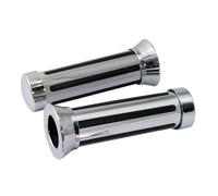 MOTORCYCLE HANDLEBAR GRIPS RAIL TYPE PLAIN CHROME 25mm 1" BARS