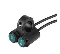 Motorcycle Handlebar Headlight Switch-22mm motorcycle handlebar switch Aluminum alloy two-in-one large brake brake fog light horn dual control button switch(A)