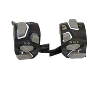 Motorcycle Handlebar Headlight Switch Universal Motorcycle Handlebar Switch Headlight Warning Light Turn Flash Signal Horn Start Kill Button With LED(WHITE)