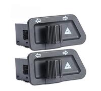 Motorcycle Handlebar Horn Start Switch Motorcycle Turn Signal Switch Button 3 Pin Double Flash Light On/off Start For Scooter Parts Replace(Black-2pcs)