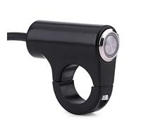 Motorcycle Handlebar Horn Switch, Universal 22mm Handlebar Mount Switch Control Push Button Headlight Brake Fog Lights ON/OFF(Model A Automatic Return Button)