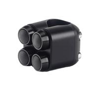 Motorcycle Handlebar Left Start Switch Motorcycle 4-Button Motorcycle CNC Aluminum Hand Control Switch Bars Switches Handlebar Mount Fit For Harley(22mm Black)