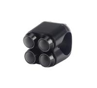 Motorcycle Handlebar Left Start Switch Motorcycle 4-Button Motorcycle CNC Aluminum Hand Control Switch Bars Switches Handlebar Mount Fit For Harley(25mm Black)