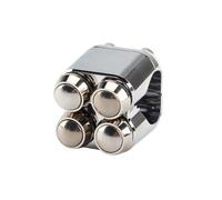 Motorcycle Handlebar Left Start Switch Motorcycle 4-Button Motorcycle CNC Aluminum Hand Control Switch Bars Switches Handlebar Mount Fit For Harley(25mm Chrome)