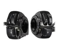 Motorcycle Handlebar Left Start Switch Motorcycle Motorcycle Handlebar Switches Control And Wiring Harness Fit For Harley Softail Dyna Sportster XL 883 1200 V-Rod(Black)