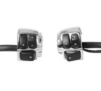 Motorcycle Handlebar Left Start Switch Motorcycle Motorcycle Handlebar Switches Control Fit For Harley Softail Dyna Sportster XL883 1200V-Rod(Chrome)