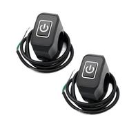 Motorcycle Handlebar Left Start Switch Motorcycle Motorcycle Modified Switch Button With LED Light Headlight Horn Control ON OFF Buttton Handlebar Mount Accessories(2pcs White)