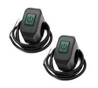 Motorcycle Handlebar Left Start Switch Motorcycle Motorcycle Modified Switch Button With LED Light Headlight Horn Control ON OFF Buttton Handlebar Mount Accessories(2pcs Green)