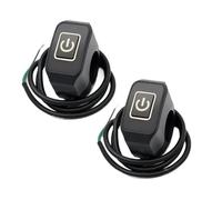 Motorcycle Handlebar Left Start Switch Motorcycle Motorcycle Switch Button Handle Installation Modified Headlight Horn Control On/Off With LED Indicator Light(2PCS yellow)