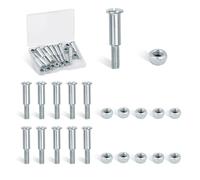 Motorcycle Handlebar Lever Pivot Bolt in Low Carbon Steel Material,M10 Flat Slotted Head,M6 Threading,Overall Lenght 32mm,Compatibel with 25mm Handlebar Brake Master Cylinder,Pack of 10