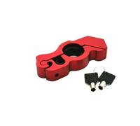 Motorcycle Handlebar Lock Handlebar Brake Handle Solid Lock Lock For ATV Street Bikes Steel Disc Lock(Red)