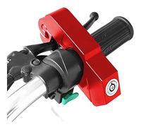 Motorcycle Handlebar Lock, Motorcycle Lock Anti Theft Grip Lock Tamper Resistant Weatherproof Aluminum Alloy Anti Theft Grip Lock for Scooters ATVs Red