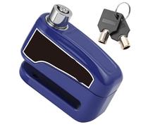 Motorcycle Handlebar Lock Universal Motorcycle Anti Theft Alarm Wheel Disc Brake Lock Padlock Security Disk Waterproof Loud with Key Motorbike Lock Security(Blue)
