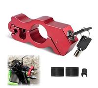 Motorcycle Handlebar Lock, Universal Throttle Brake Clutch Locks Set with Keys and Rubber Gaskets, Anti Theft Motorbike Security Accessories for Scooter Mountain Bikes All Terrain Vehicles(Red)