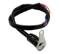Motorcycle Handlebar Metal Button Switch with LED Illuminated Ring Double Flash and Self Locking Feature Compatible with 7mm Mount Aperture